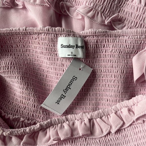 Aritzia Sunday Best Fairey Dress in Lilac Bloom - Picture 5 of 7